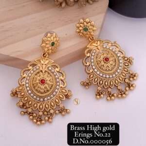 Brass High Gold Fancy Earrings