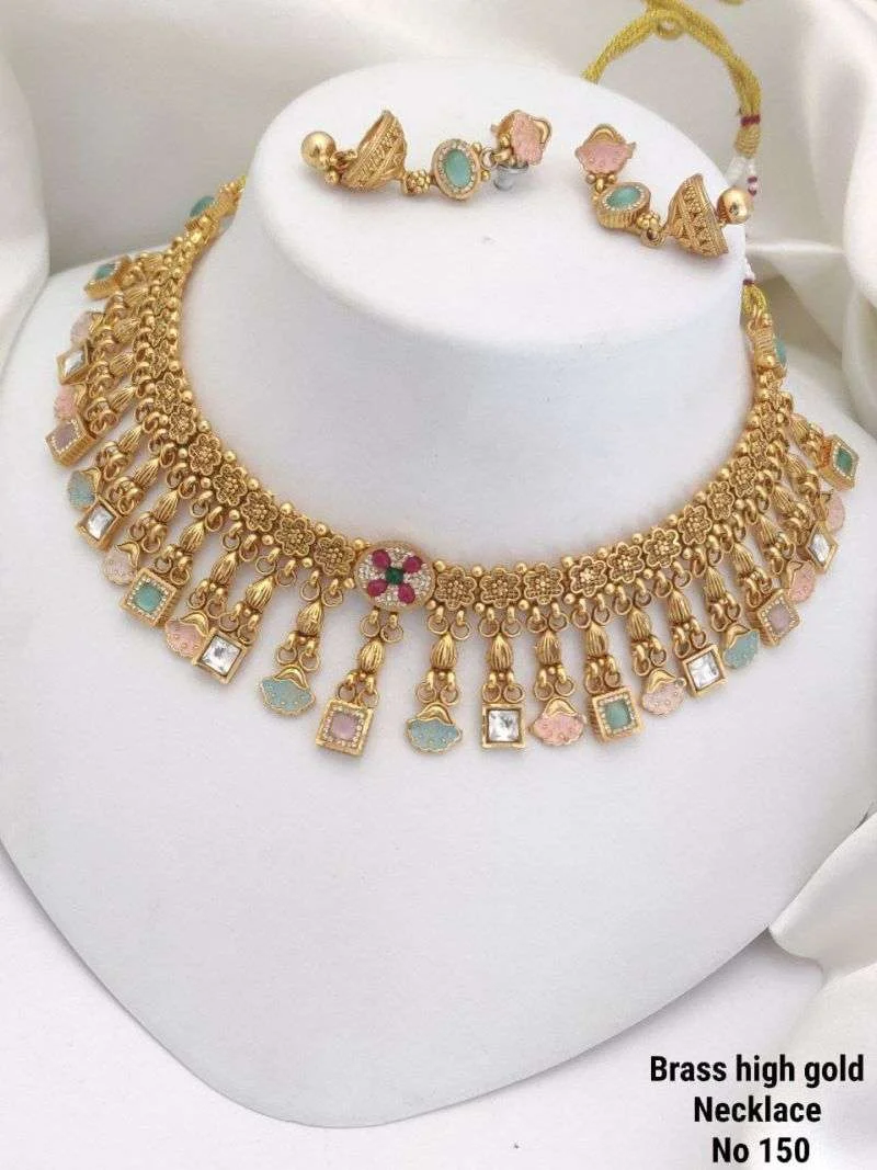 Brass High Gold Necklace