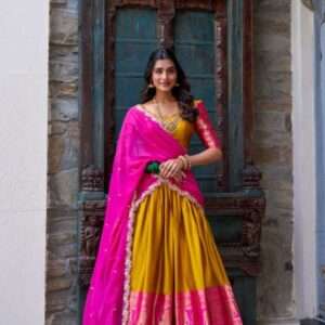 narayan pattu zari worked designer lehenga choli collection