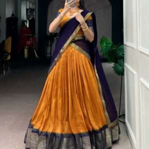 dola chex zari weaving traditional lehenga choli collection