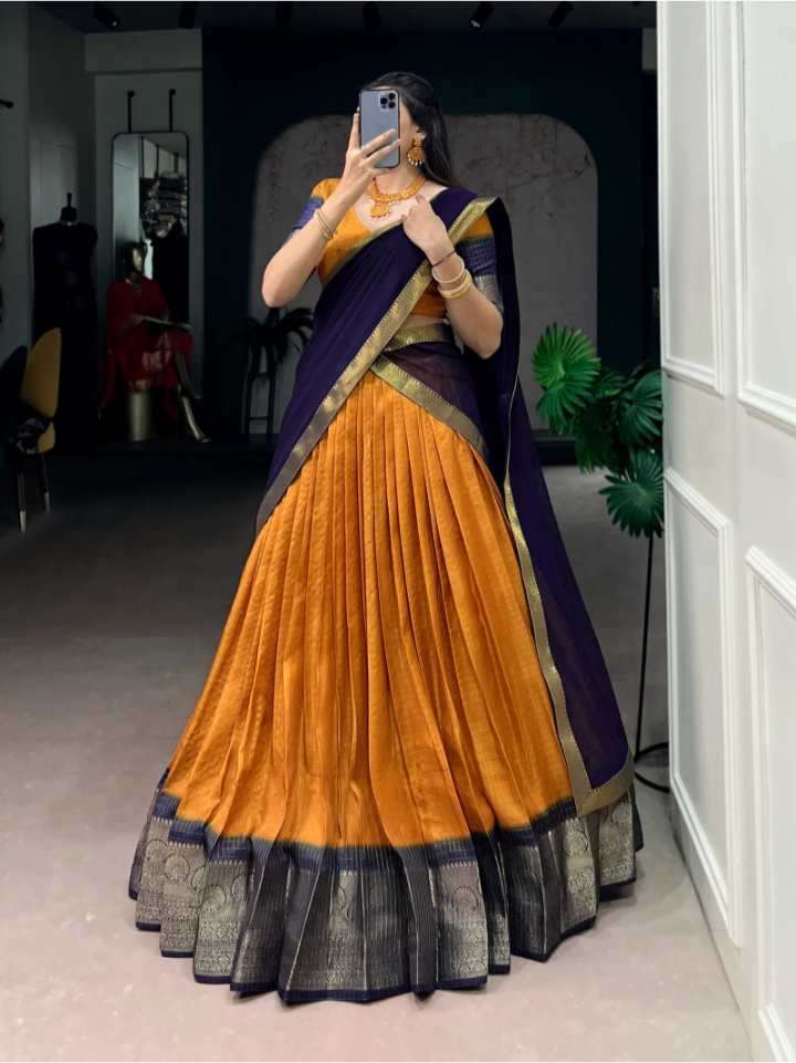 dola chex zari weaving traditional lehenga choli collection