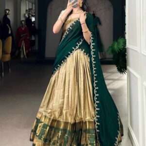 poly cotton zari weaving traditional lehenga choli collection