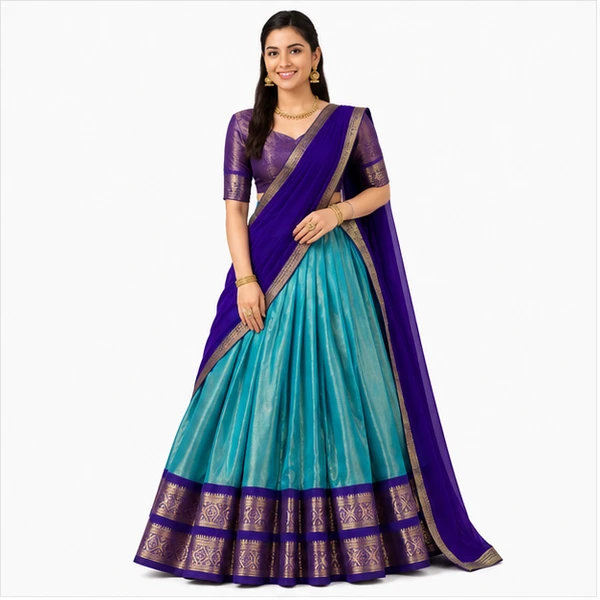 Vichitra Silk Thread Embroidered Lehenga Choli Collection