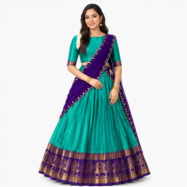 Poly Cotton Zari Weaving Traditional Lehenga Choli Collection 1 Poly Cotton Zari Weaving Traditional Lehenga Choli Collection