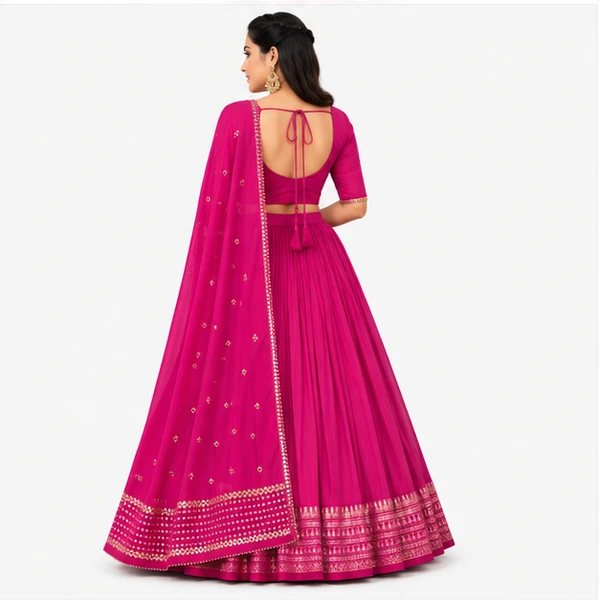 Pure Chanderi Plain Zari Worked Lehenga Choli Collection 2 Pure Chanderi Plain Zari Worked Lehenga Choli Collection