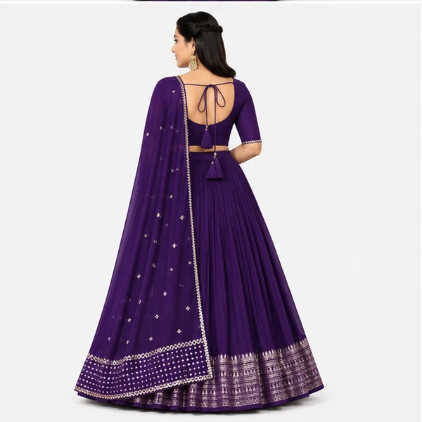 Pure Chanderi Plain Zari Worked Lehenga Choli Collection 2 Pure Chanderi Plain Zari Worked Lehenga Choli Collection