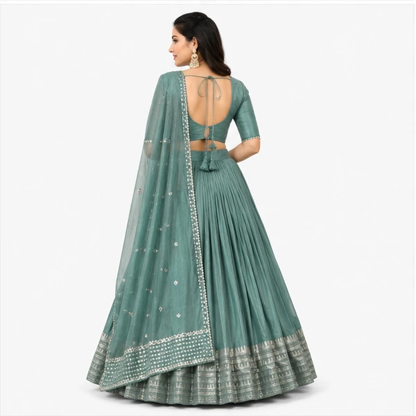 Pure Chanderi Plain Zari Worked Lehenga Choli Collection 2 Pure Chanderi Plain Zari Worked Lehenga Choli Collection
