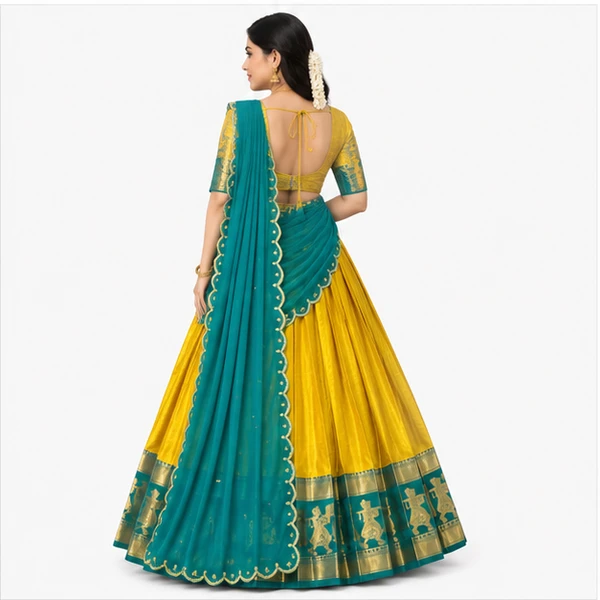 Poly Cotton Zari Weaving Traditional Lehenga Choli Collection 2 Poly Cotton Zari Weaving Traditional Lehenga Choli Collection