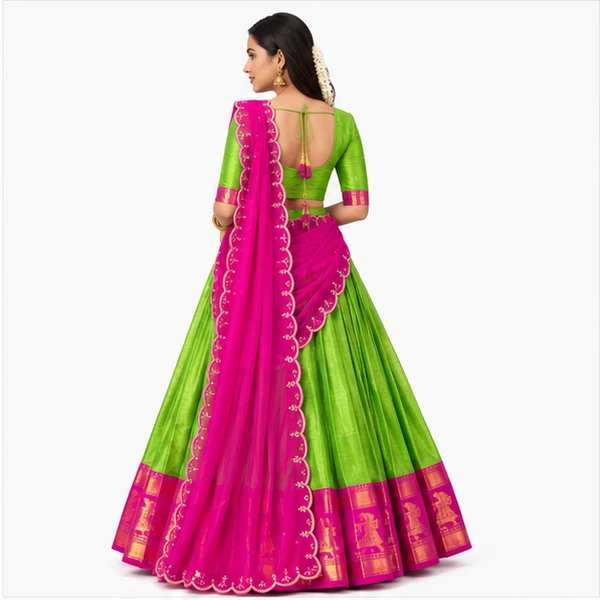 Poly Cotton Zari Weaving Traditional Lehenga Choli Collection 2 Poly Cotton Zari Weaving Traditional Lehenga Choli Collection