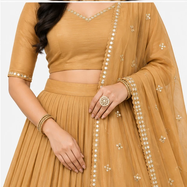 Pure Chanderi Plain Zari Worked Lehenga Choli Collection 3 Pure Chanderi Plain Zari Worked Lehenga Choli Collection
