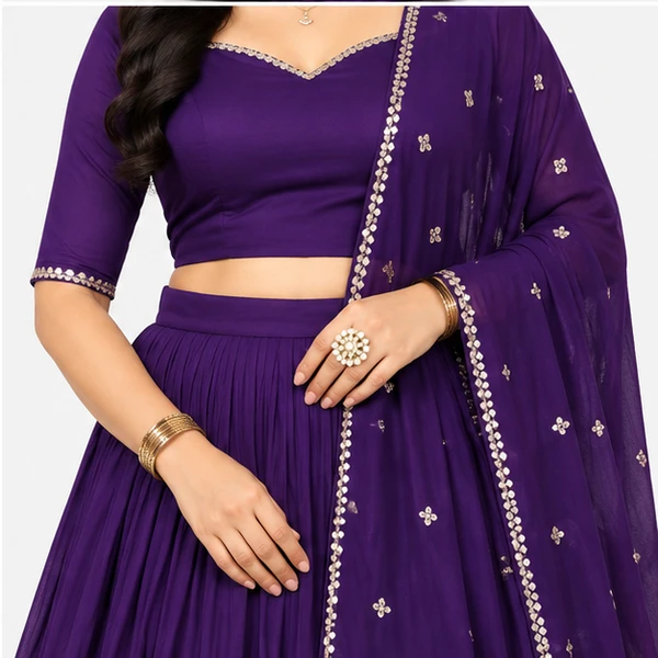 Pure Chanderi Plain Zari Worked Lehenga Choli Collection 3 Pure Chanderi Plain Zari Worked Lehenga Choli Collection