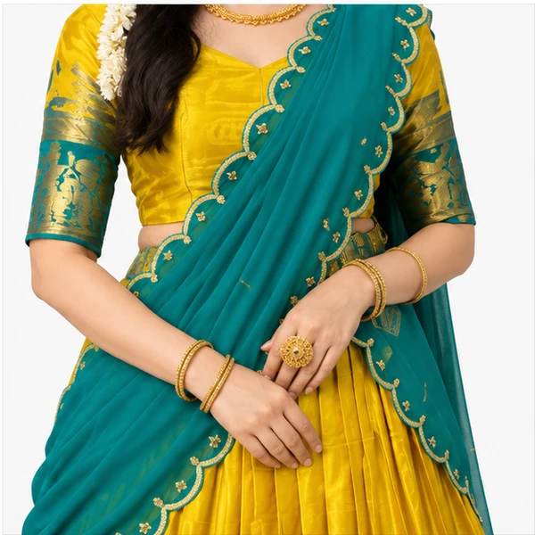 Poly Cotton Zari Weaving Traditional Lehenga Choli Collection 3 Poly Cotton Zari Weaving Traditional Lehenga Choli Collection