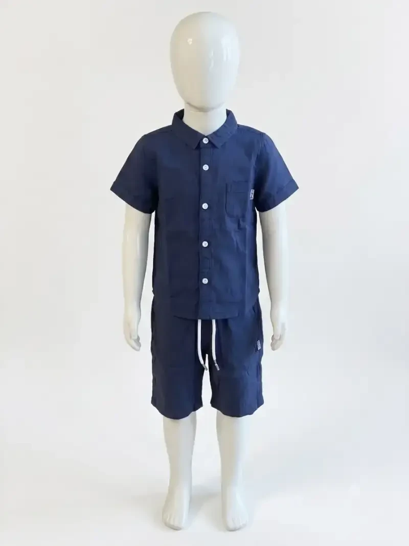 Baby Boys Two Piece Buttoned Shirt & Shorts Set 1 Baby Boy Outfit | Löweo Germany