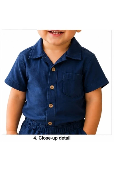 Baby Boys Two Piece Buttoned Shirt & Shorts Set 4 Baby Boy Outfit | Löweo Germany