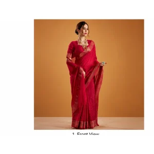 Home 26 Poly Shimmer Zari Weaving Saree