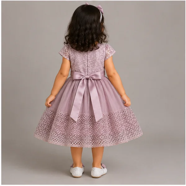 Baby Girls 3pc Floral Layered Party Dress with Headband & Shoes (6-24M) 4 Baby Girl Party Dress | Löweo Germany