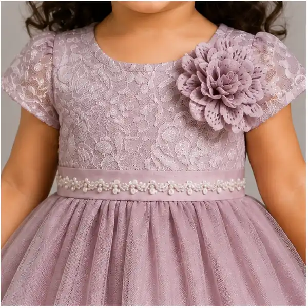 Baby Girls 3pc Floral Layered Party Dress with Headband & Shoes (6-24M) 3 Baby Girl Party Dress | Löweo Germany
