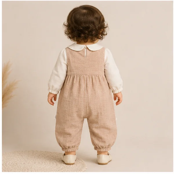 Baby Girls Lace Cotton Spanish Romper 2 Baby Girls Lace Cotton Spanish Romper - Image 2