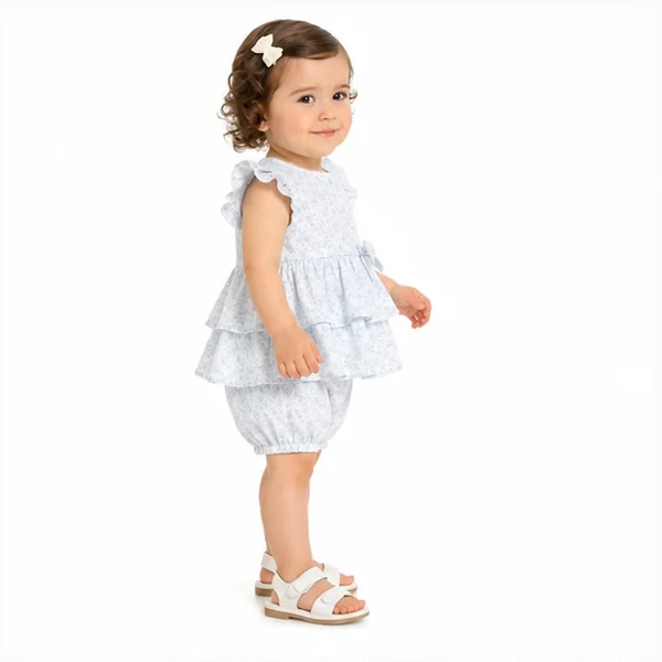 Baby Girls 2pc Floral Layered Dress & Bloomers Set 2 Baby Girl Party Dress | Löweo Germany