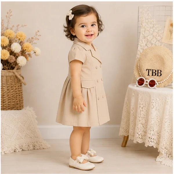 Girls Double Breasted Pocket Summer Dress 2 Baby Girl Party Dress | Löweo Germany