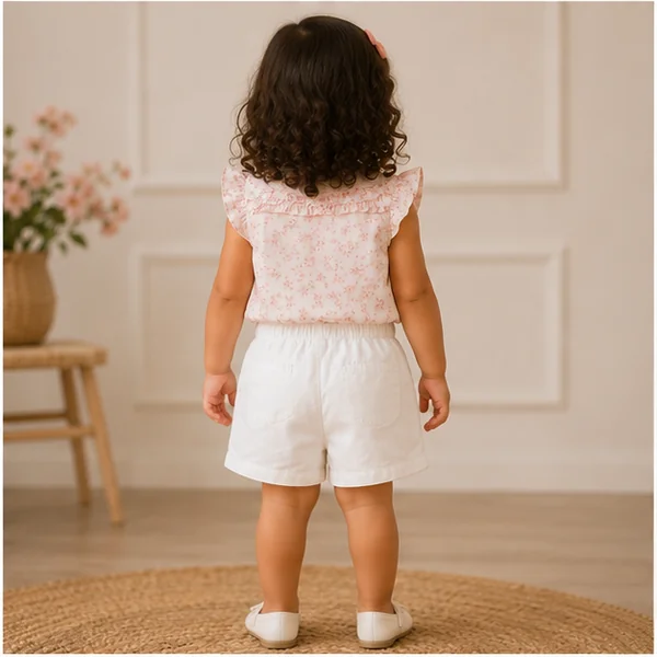 Baby Girls Floral Print Bow Play Suit 4 Girls Party Dress | Löweo Germany