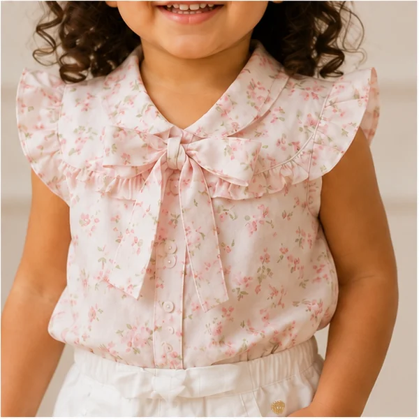 Baby Girls Floral Print Bow Play Suit 3 Girls Party Dress | Löweo Germany