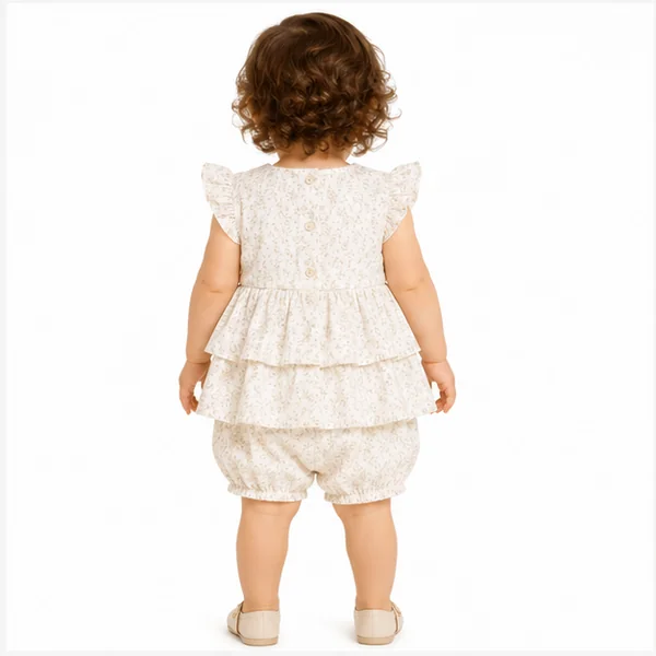 Baby Girls 2pc Floral Layered Dress & Bloomers Set 3 Baby Girl Party Dress | Löweo Germany